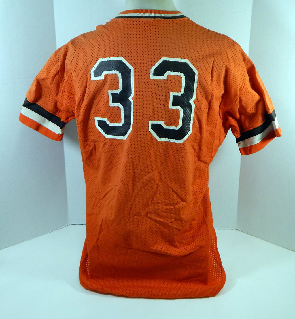 Bowling Green Falcons #33 Game Used Orange Baseball Jersey 48 DP16744