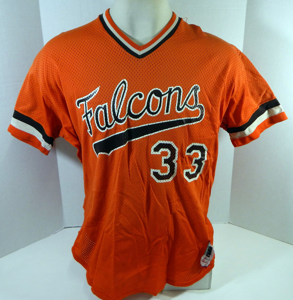 Bowling Green Falcons #33 Game Used Orange Baseball Jersey 48 DP16744 Pic2