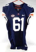 2015-17 Virginia Cavaliers #61 Game Issued Navy Jersey Throwback 42 439