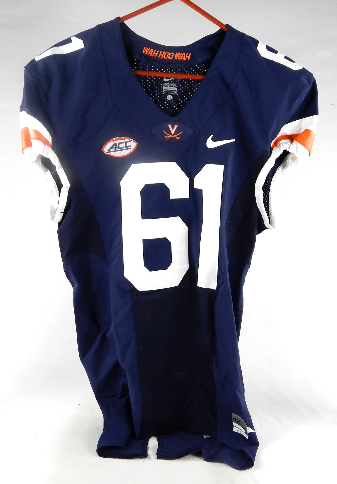 2015-17 Virginia Cavaliers #61 Game Issued Navy Jersey Throwback 42 439