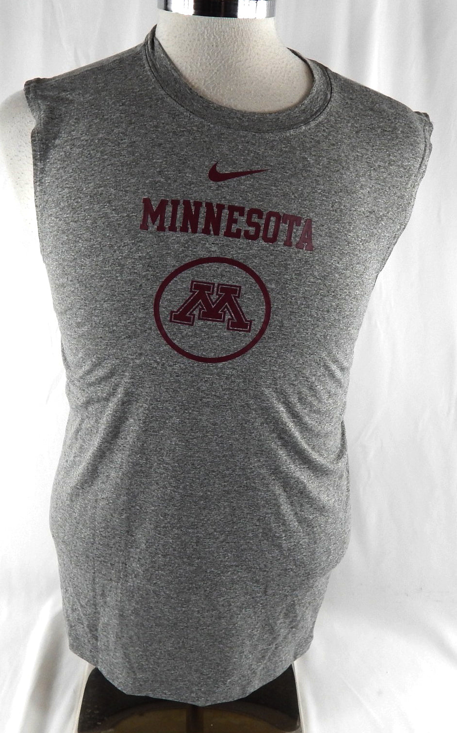 2019 Minnesota Golden Gophers #0 Team Issued Grey Tank Top T-Shirt Nike S 221