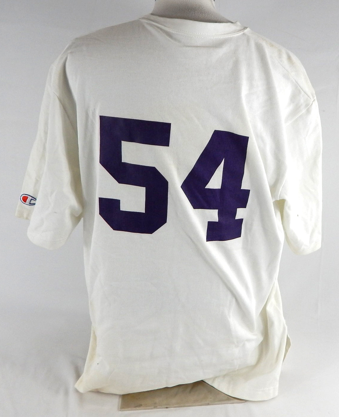 1994-95 Utah Jazz James Donaldson #54 Game Issued Pos Used White Training Shirt3 Pic2