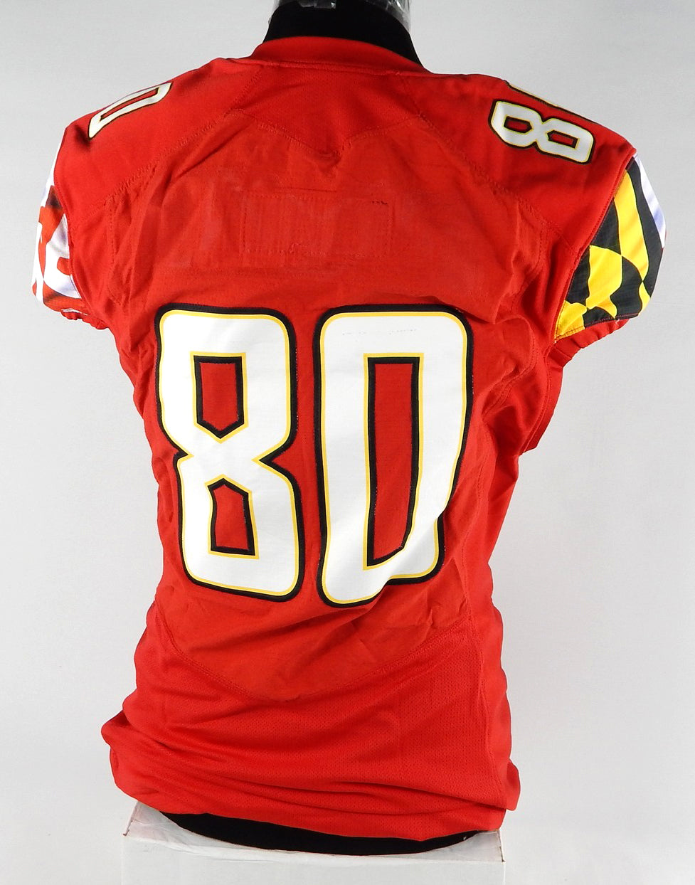 2020 Maryland Terrapins #80 Game Used Red Jersey Football NP Rem46 286 Pic2