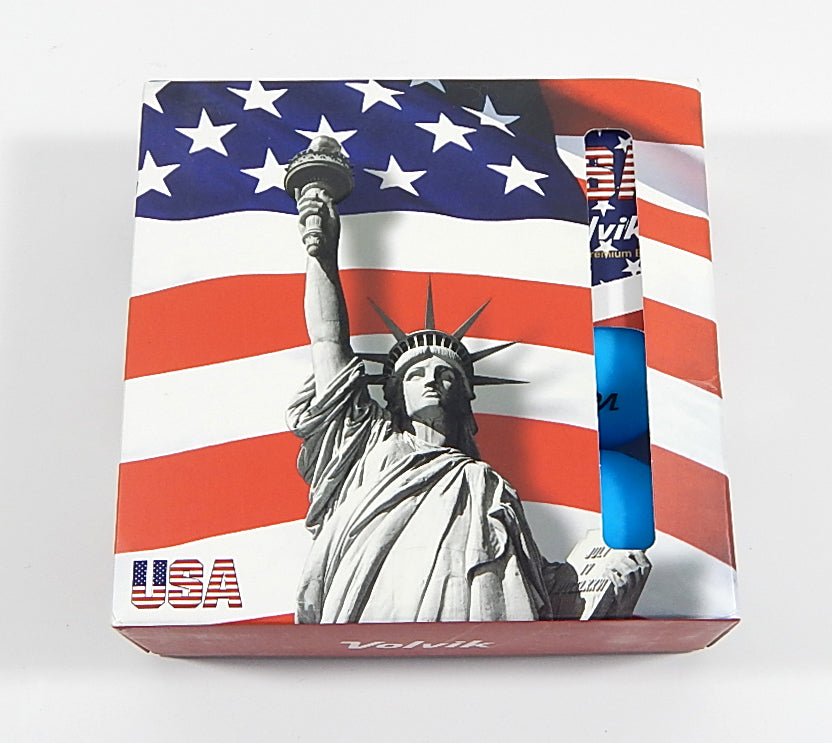 Volvik USA Red White Blue Matte Finish Premium Golf Ball Box (9 Balls) Ryder Cup Pic2