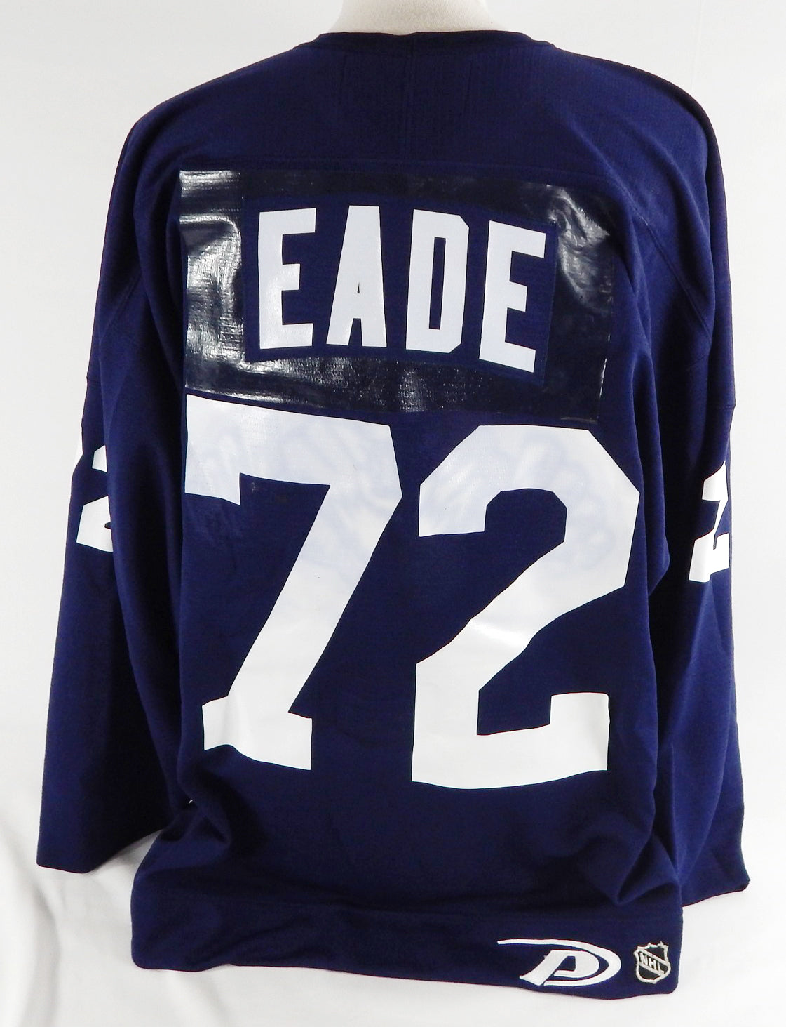 1990s Florida Panthers Chris Eade #72 Game Used Navy Practice Jersey 54 642 Pic2