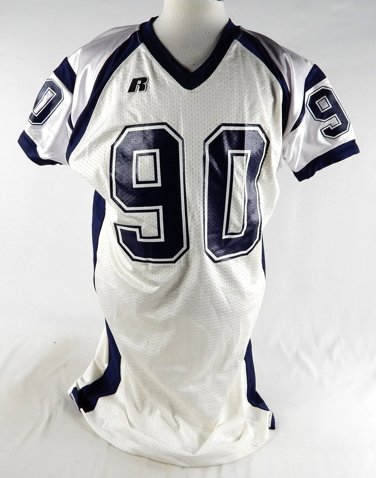 2000s Utah State Aggies #90 Game Issued White Jersey NP Removed XXL 074