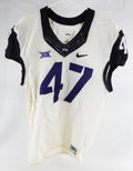 2014 Texas Christian TCU Frogs #47 Game Used White Jersey Football NP R 44 623