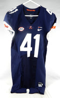 2017 Virginia Cavaliers #41 Game Used Navy Jersey Throwback Hoos Together NP R 2