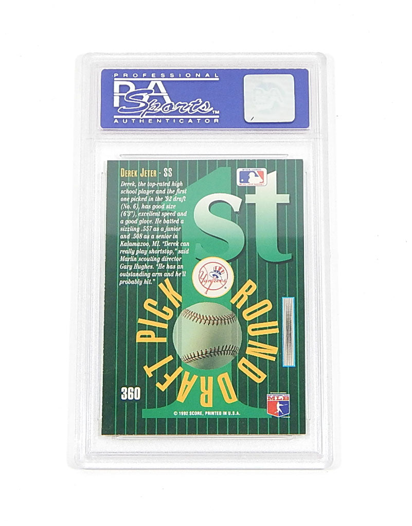 1993 Select Derek Jeter RC #360 Yankees PSA 8 Pic2