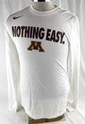 2020 Minnesota Golden Gophers Team Issued White Shirt Nothing Easy Nike S 225