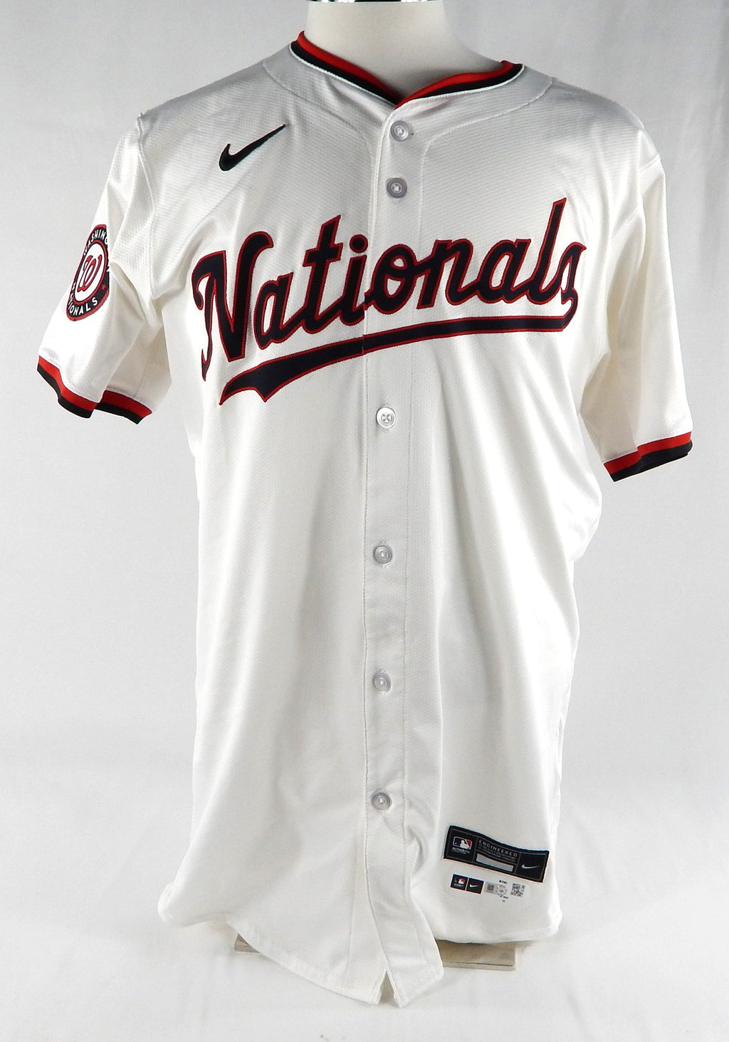 2024 Washington Nationals MacKenzie Gore #1 Game Issued Pos Used White Jersey 3