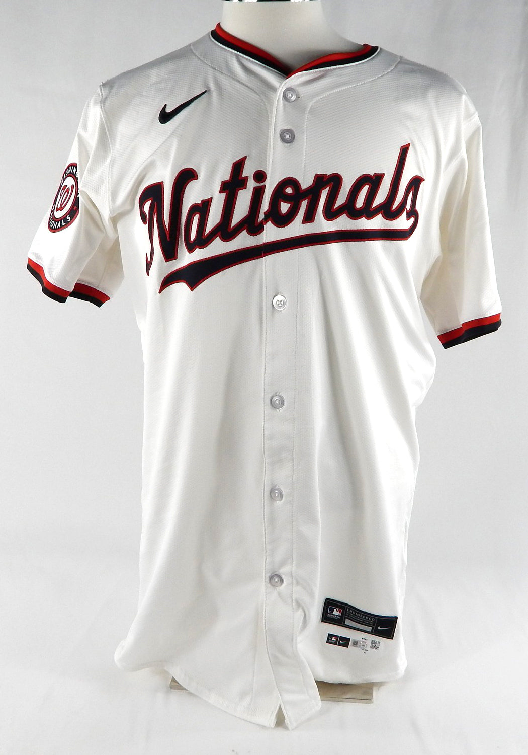 2024 Washington Nationals MacKenzie Gore #1 Game Issued Pos Used White Jersey 3