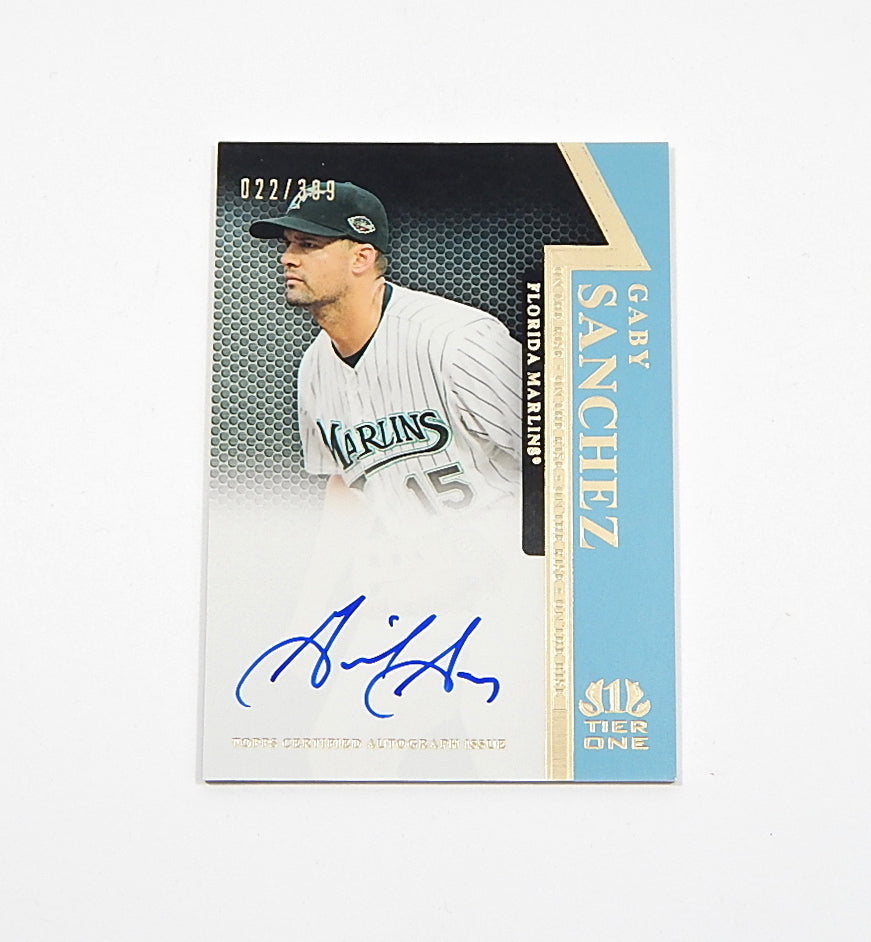 2011 Topps Tier One On The Rise Autographs Gaby Sanchez #OR-GS Auto /399