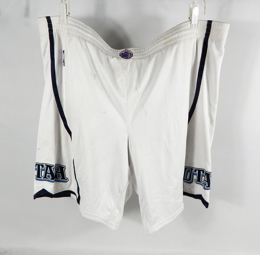 2000s Utah Jazz #9 Game Used White Shorts 46 181