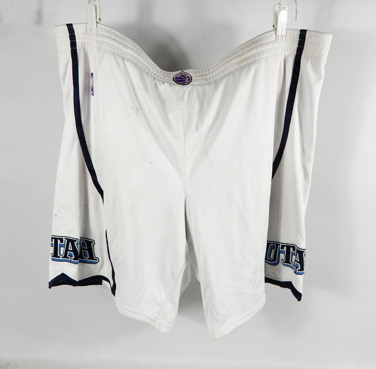 2000s Utah Jazz #9 Game Used White Shorts 46 181