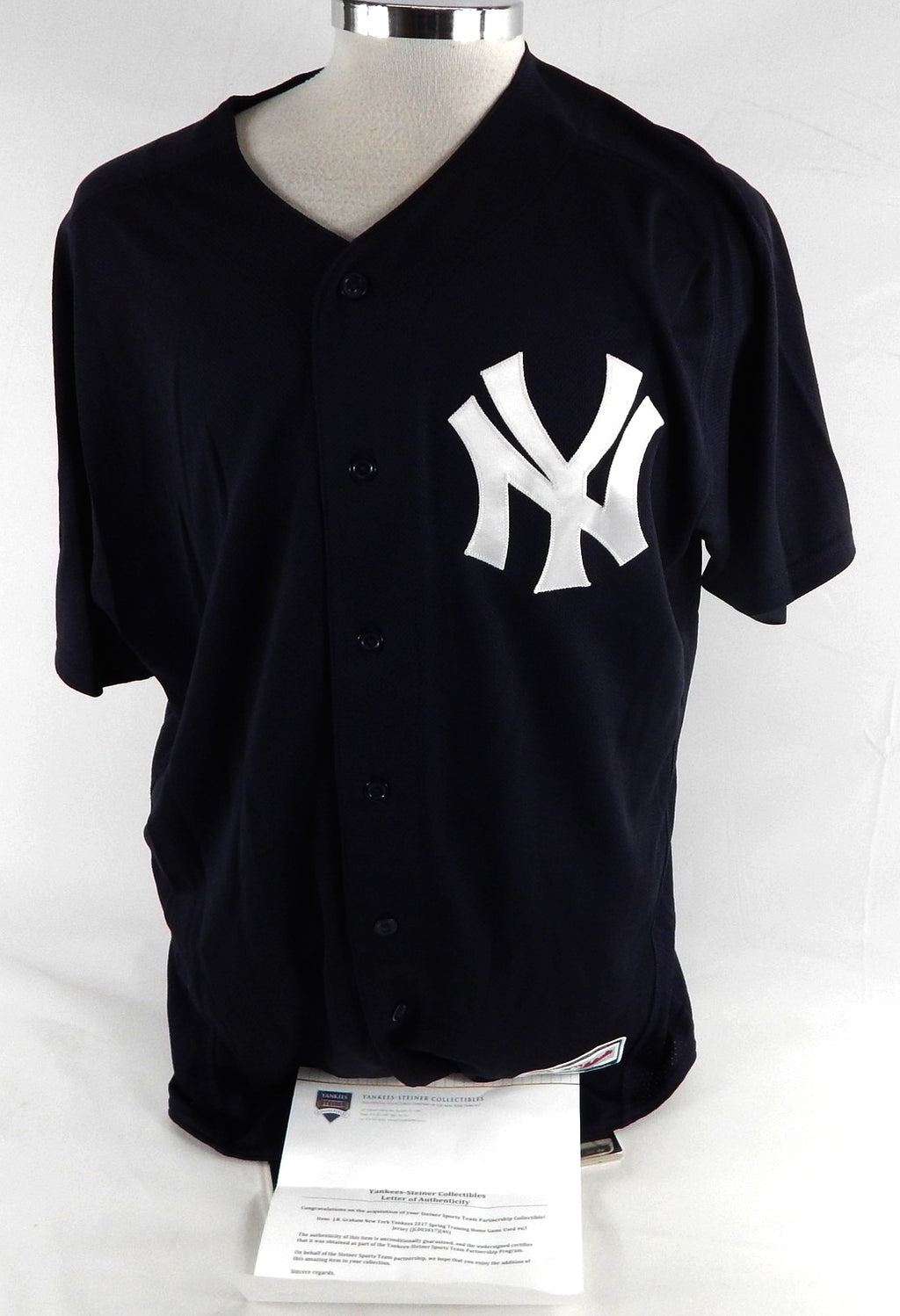 2017 New York Yankees J.R.Graham #67 Game Used Navy Jersey ST Patch 46 673