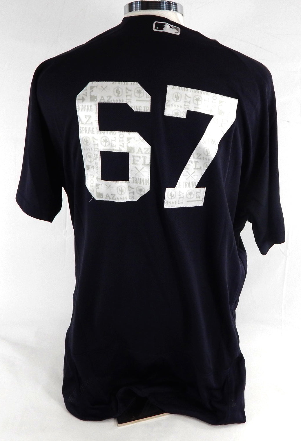 2017 New York Yankees J.R.Graham #67 Game Used Navy Jersey ST Patch 46 673 Pic2