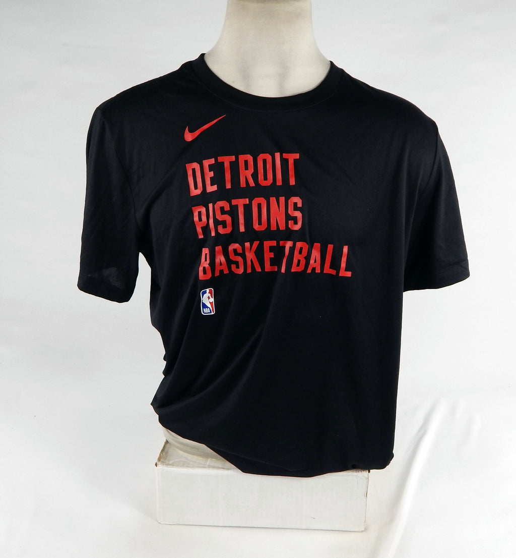 2023-24 Detroit Pistons Troy Brown Jr #7 Game Used Black Training Shirt XL 611