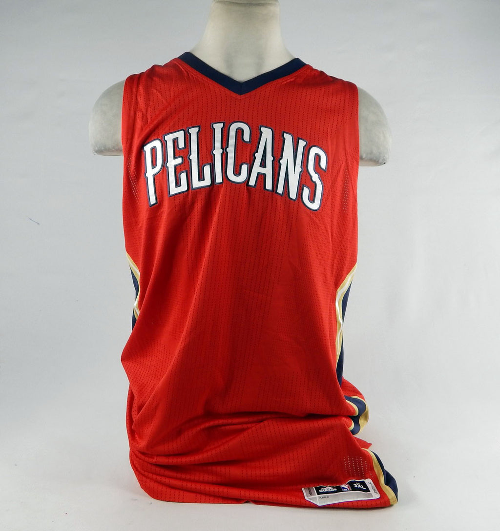 2014-15 New Orleans Pelicans Blank Game Issued Red Jersey 3XL+4 355