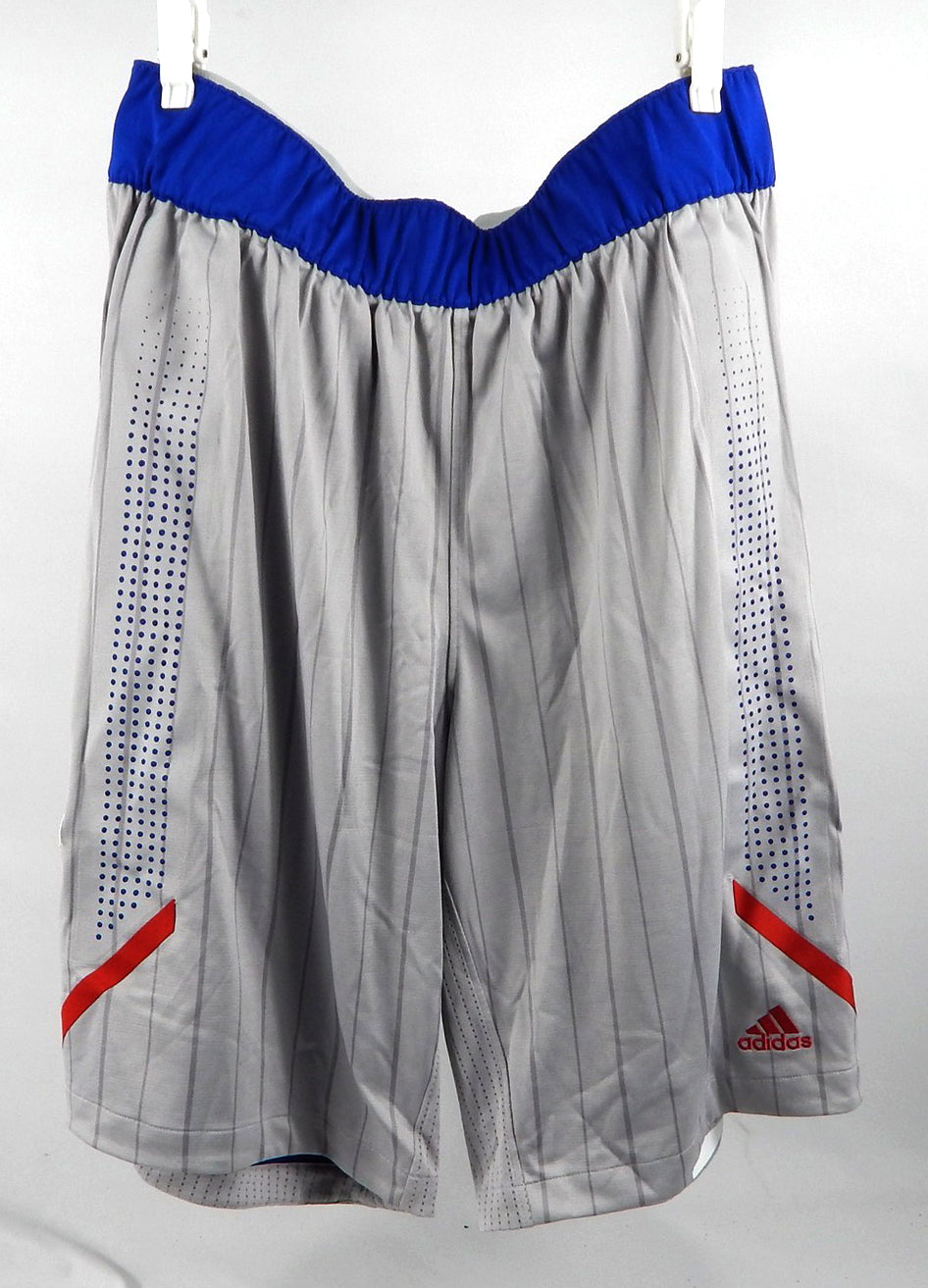 2019-20 Kansas Jayhawks Game Issued Grey Shorts Basketball 2XL 635