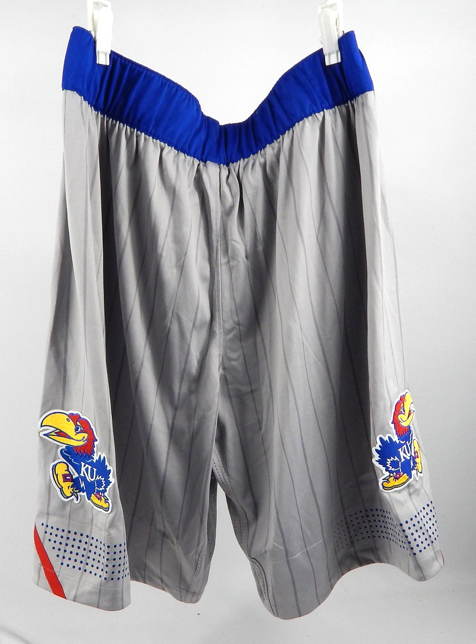 2019-20 Kansas Jayhawks Game Issued Grey Shorts Basketball 2XL 635 Pic2