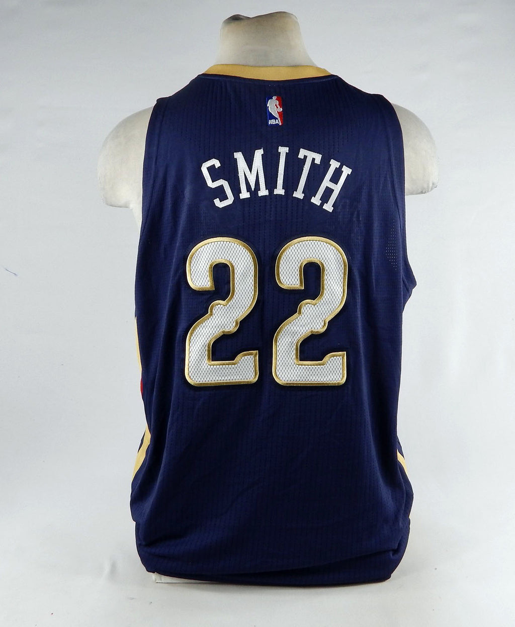 2014-15 New Orleans Pelicans Russ Smith #22 Game Issued Navy Jersey 3XL+4 356 Pic2
