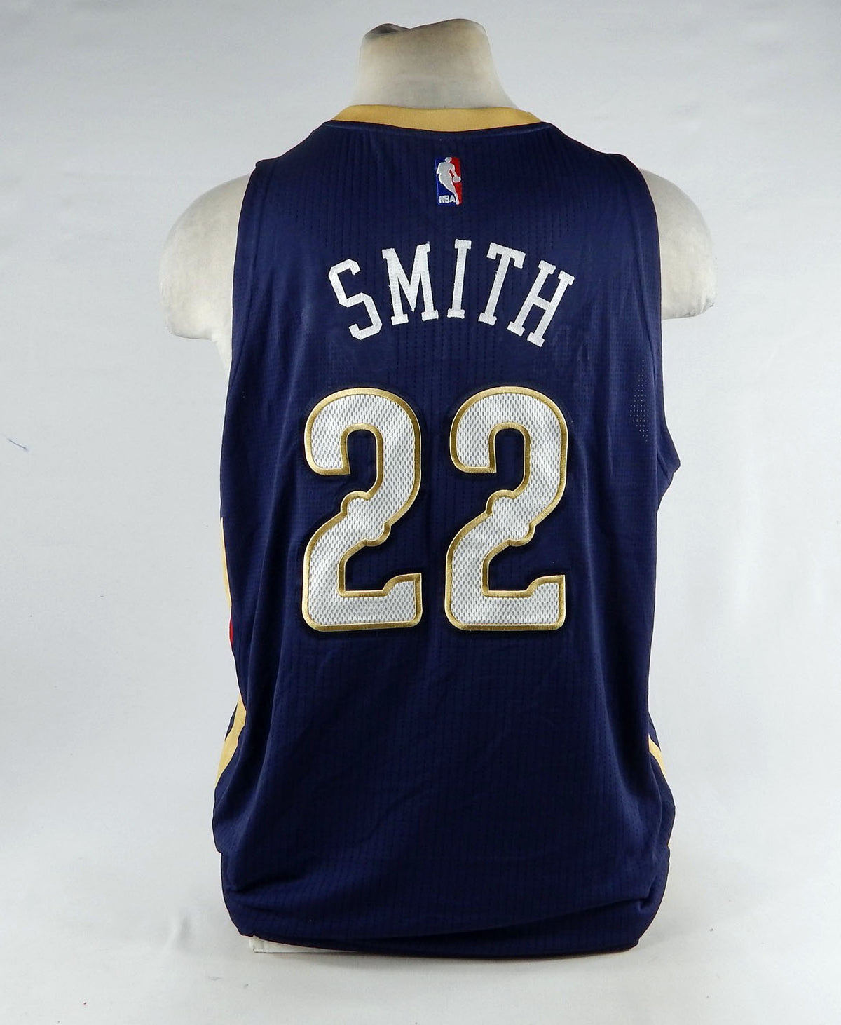 2014-15 New Orleans Pelicans Russ Smith #22 Game Issued Navy Jersey 3XL+4 356 Pic2
