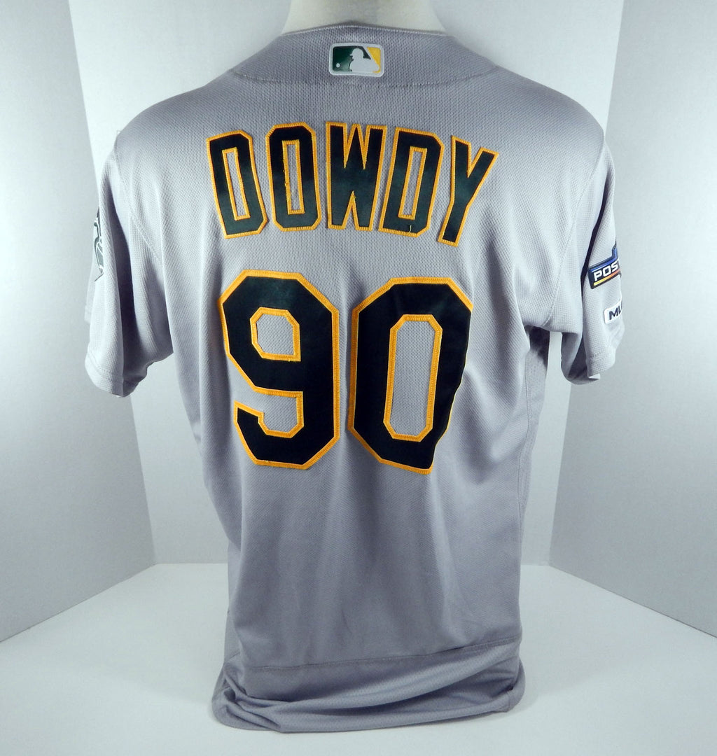 2019 Oakland A's Athletics Jeremy Dowdy #90 Game Issued Grey Jersey 150 PS Patch