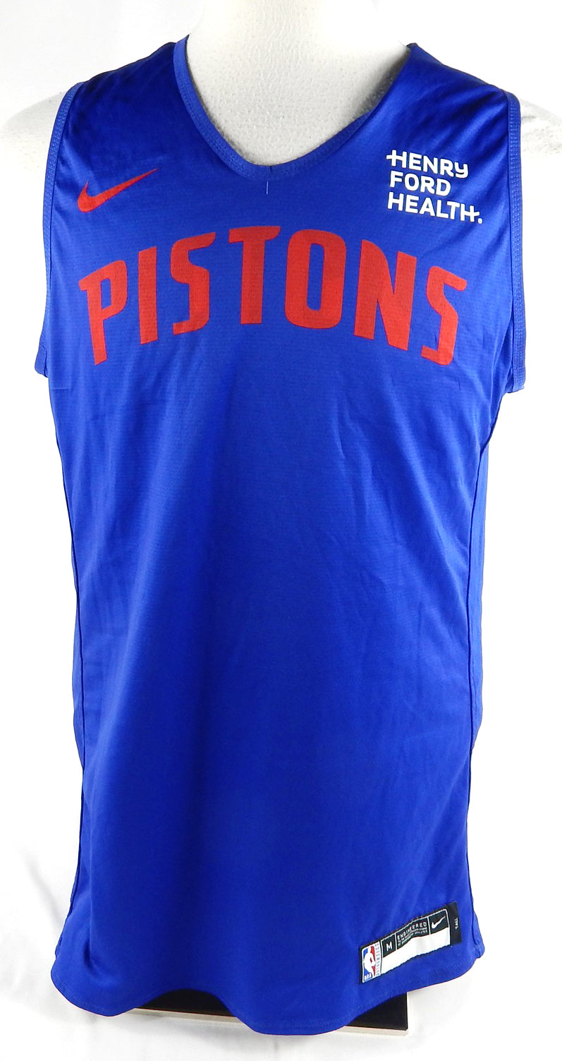 2023-25 Detroit Pistons #24 Game Used Blue Practice Jersey HFH Patch M DP88494