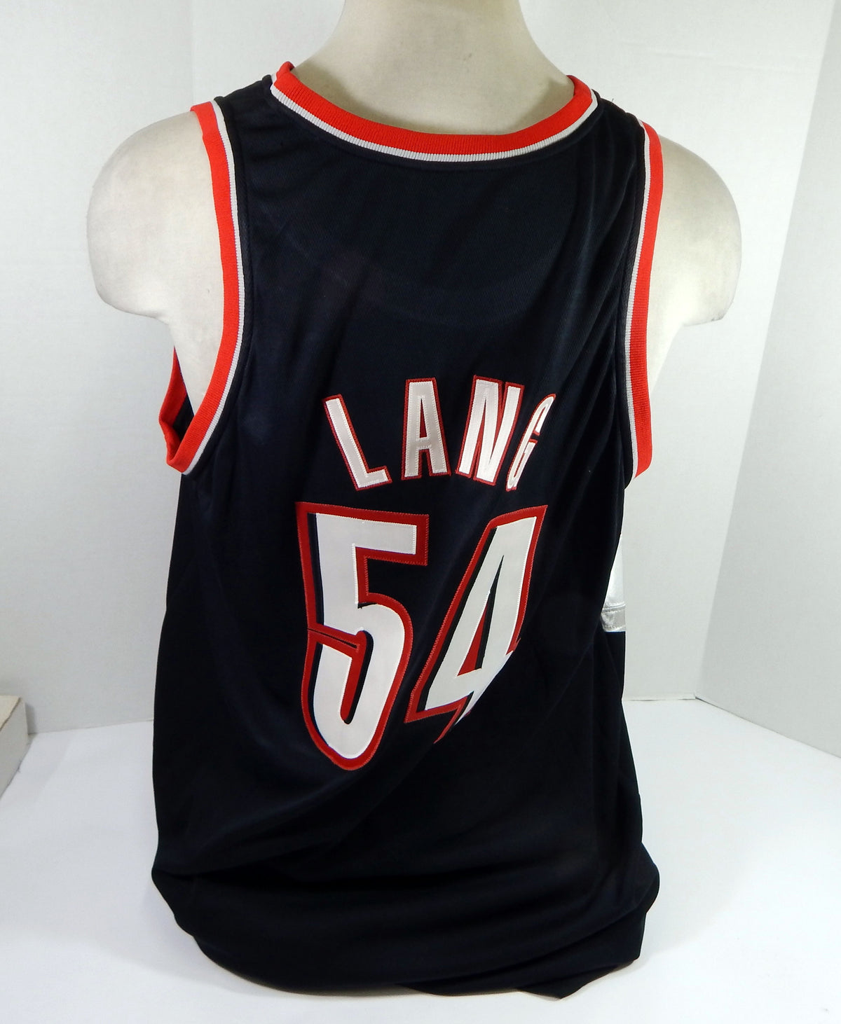 2004-05 Portland Trail Blazers Josh Lang #54 Game Issued Black Jersey 54 90 Pic2