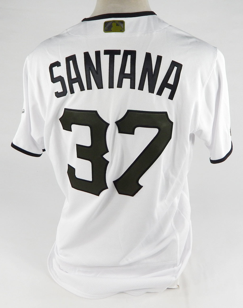 2021 Pittsburgh Pirates Edgar Santana #37 Game Issued White Jersey Memorial 7