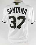 2021 Pittsburgh Pirates Edgar Santana #37 Game Issued White Jersey Memorial 7