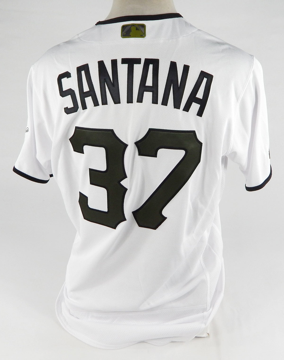 2021 Pittsburgh Pirates Edgar Santana #37 Game Issued White Jersey Memorial 7