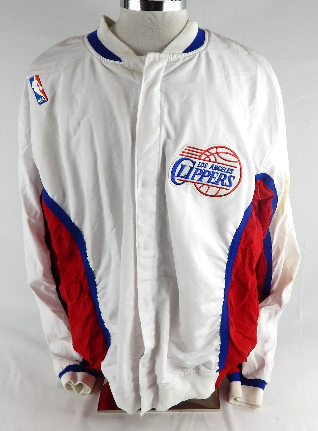 1995-96 Los Angeles Clippers Antonio Harvey #40 Game Used White Warm Up Jacket 0