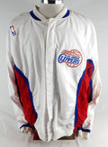 1995-96 Los Angeles Clippers Antonio Harvey #40 Game Used White Warm Up Jacket 0
