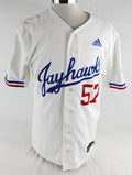 2025 Kansas Jayhawks #57 Game Used White Jersey Camo Baseball 44 636