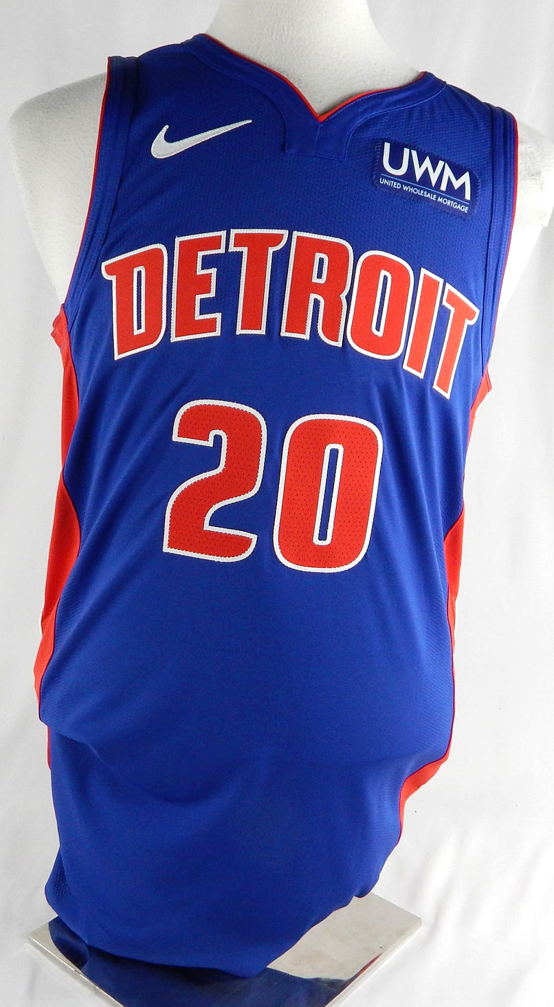 2023-24 Detroit Pistons Jaylen Nowell #20 Game Issued Blue Jersey 48 143