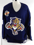 1990s Florida Panthers Rob Niedermayer #44 Game Used Navy Practice Jersey 58 52