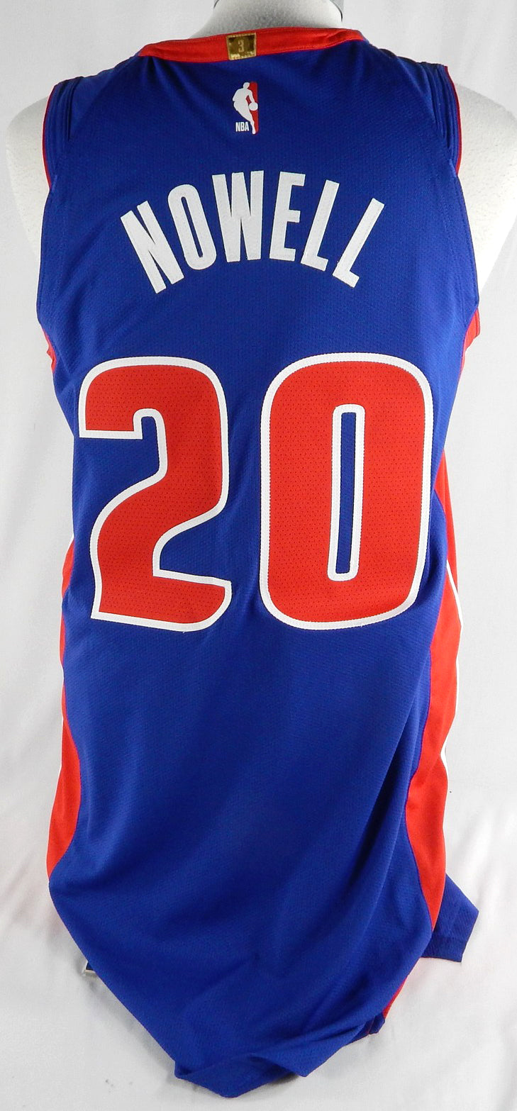2023-24 Detroit Pistons Jaylen Nowell #20 Game Issued Blue Jersey 48 143 Pic2