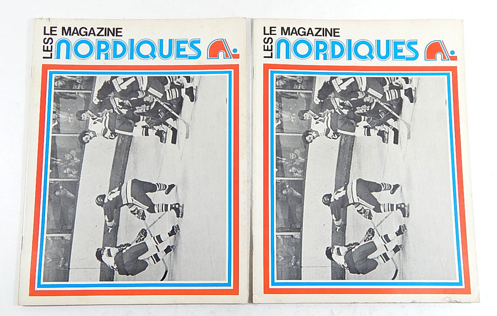 Lot of (2) 1973-74 Quebec Nordiques vs Minnesota WHA Hockey Programs