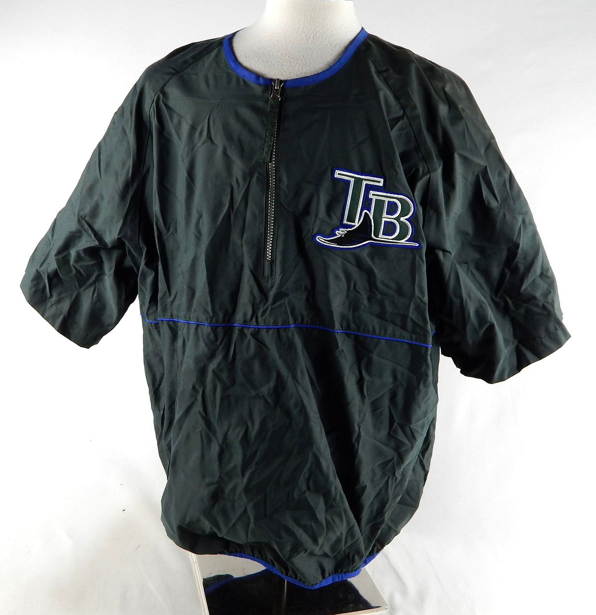 2000s Tampa Bay Devil Rays Game Used Green Batting Practice Jacket XL 361