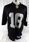 Men's Oakland Raiders Randy Moss #18 Authentic Black Jersey Reebok L 234