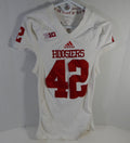 Indiana Hoosiers #42 Game Used White Jersey Nameplate Removed L DP13939