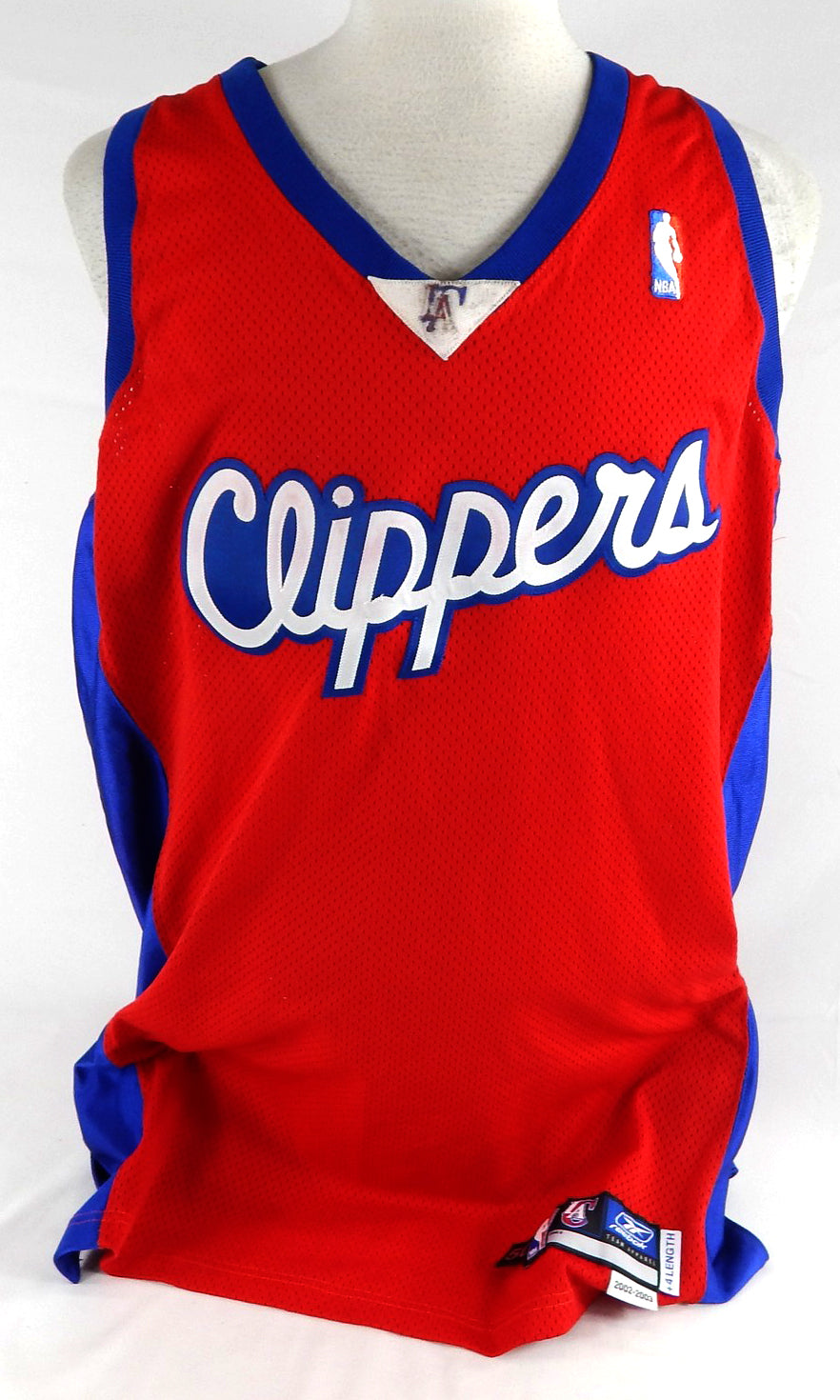 2002-03 Los Angeles Clippers Blank # Game Issued Red Jersey 50 DP102132