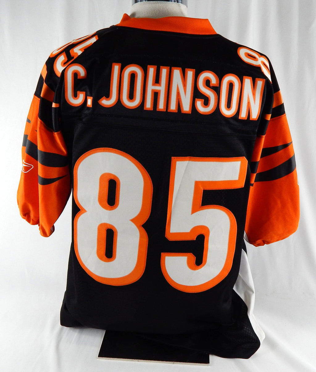 Men's Cincinnati Bengals Chad Johnson #85 Authentic Black Jersey Reebok L 235 Pic2