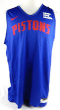 2023-25 Detroit Pistons #20 Game Used Blue Practice Jersey Henry Ford Patch XL 4