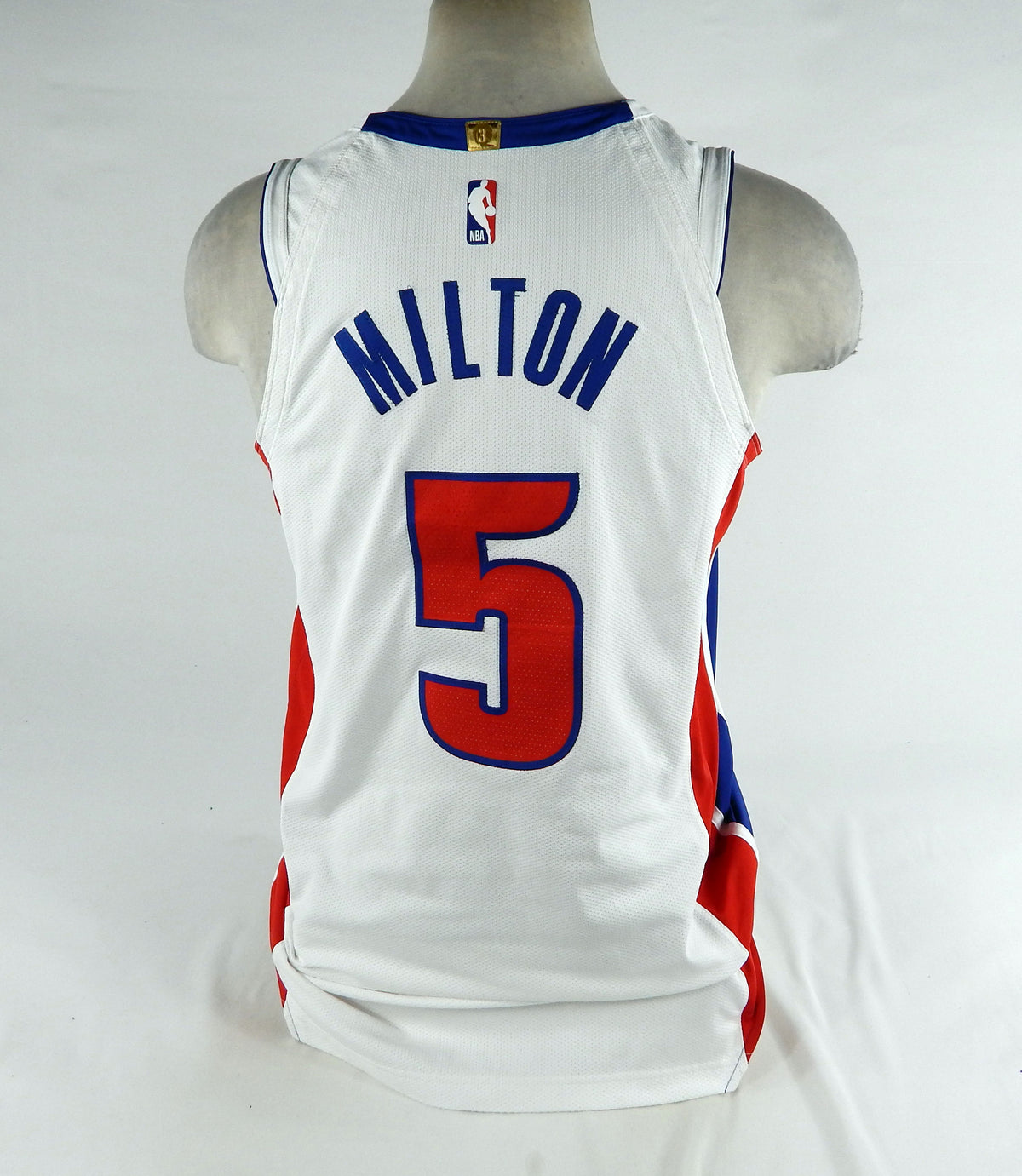 2023-24 Detroit Pistons Shake Milton #5 Game Issued White Jersey 48+4 DP72621 Pic2