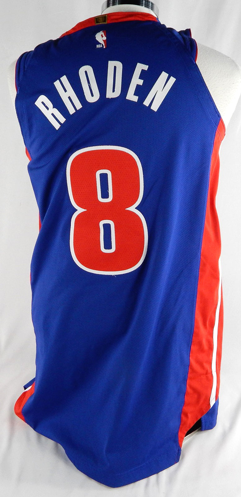 2023-24 Detroit Pistons Jared Rhoden #8 Game Issued Blue Jersey 48 148 Pic2