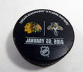 2016 Florida Panthers Vs. Chicago Blackhawks Game Used Warm-Up Puck Limited Ed 7