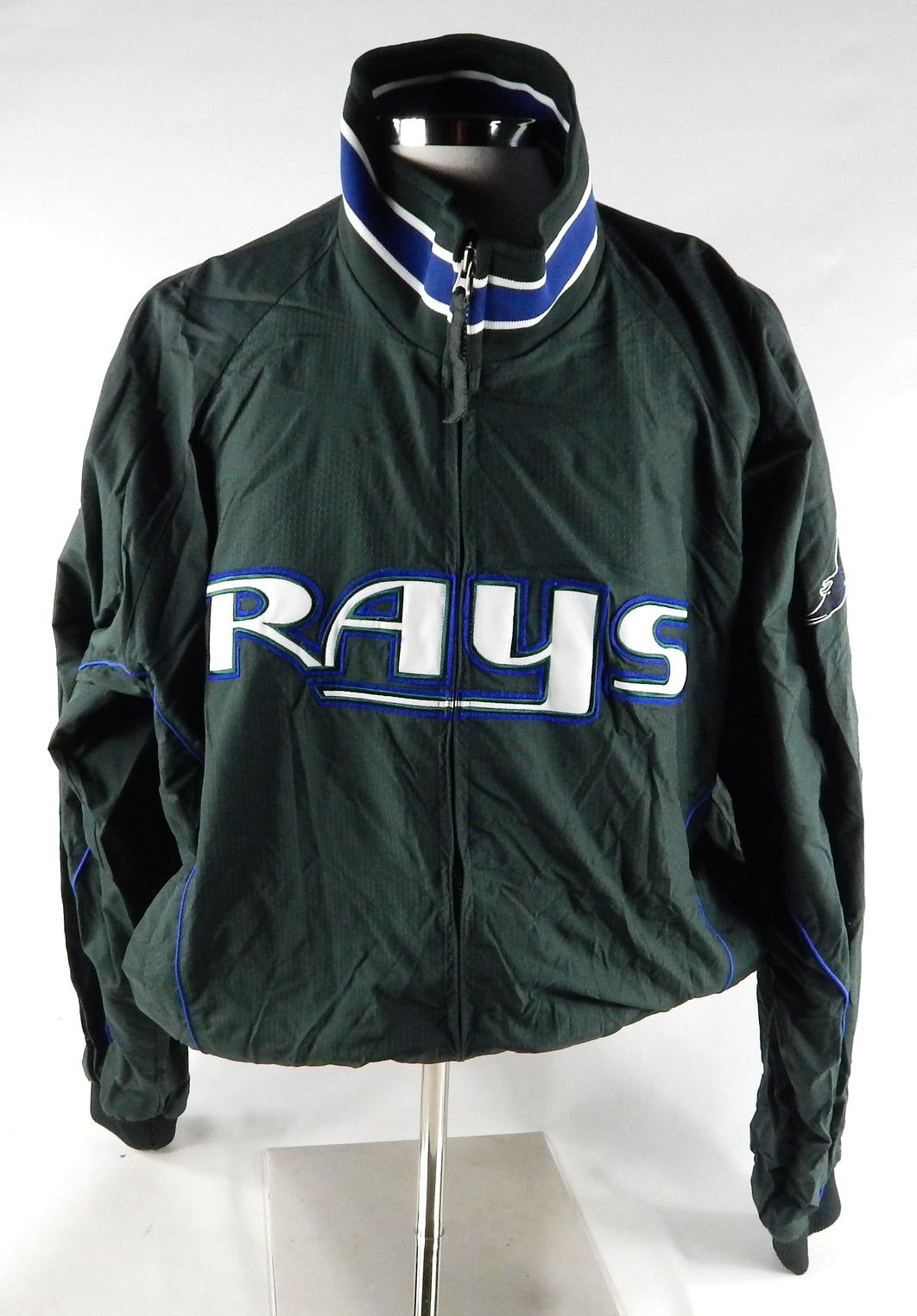 2000s Tampa Bay Devil Rays #10 Game Used Green Bench Jacket USA Patch XL 369